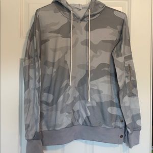 Grey lightweight camo hoodie